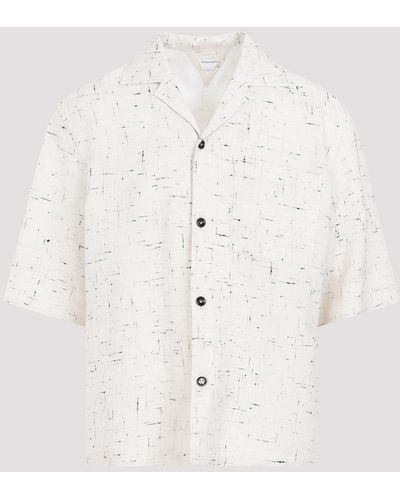 Bottega Veneta Dove White Light Criss Cross Shirt