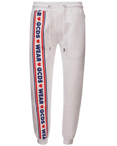Gcds White Joggers With Logo