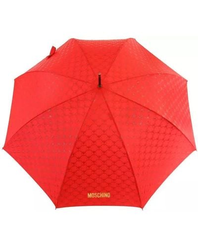 Moschino Elegant Red Umbrella With Iconic Emblem