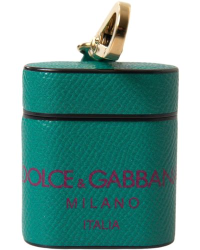 Dolce & Gabbana Elegant Leather Airpods Case - Green