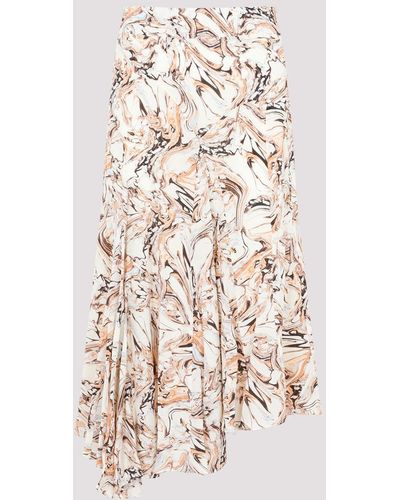 Isabel Marant Beige Silk Toscane Skirt - Natural