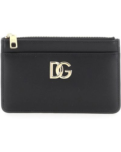 Dolce & Gabbana Dg Zippered Cardholder - Black