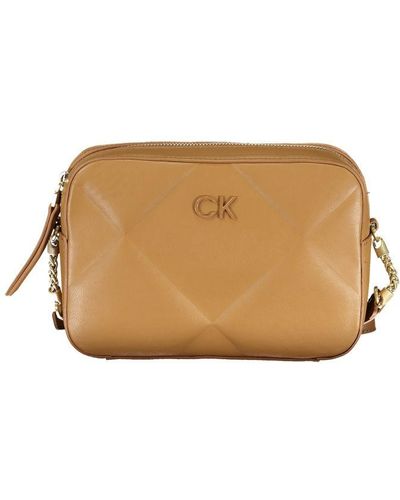 Calvin Klein Polyester Handbag - Natural