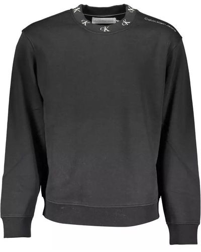 Calvin Klein Black Cotton Sweater - Gray