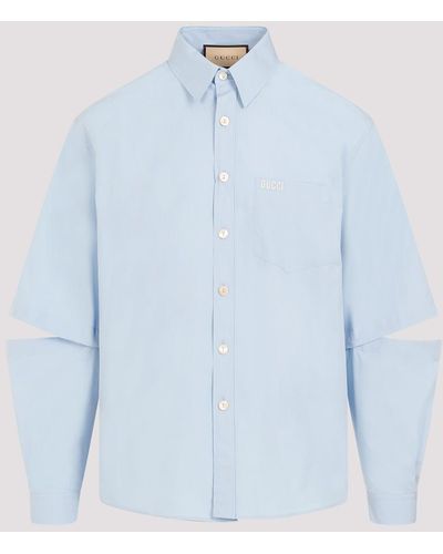 Gucci Sky Blue Cotton Shirt