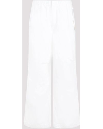 Jil Sander Porcelain Cotton Trousers - White
