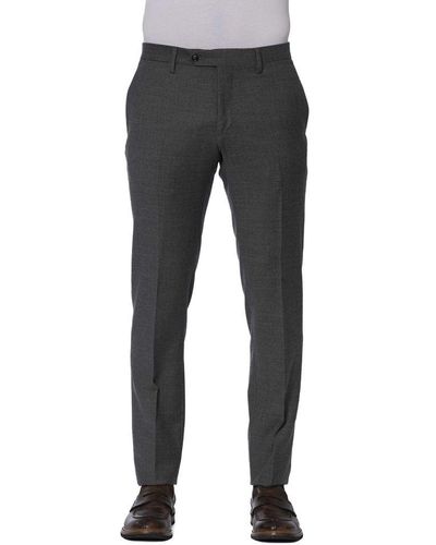Trussardi Gray Polyester Jeans & Pant - Black