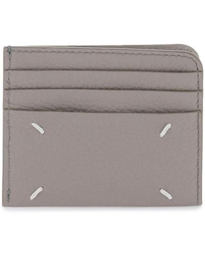 Maison Margiela Leather Cardholder - Gray