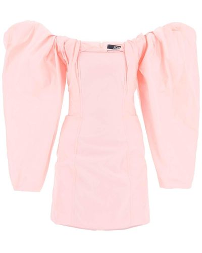 Jacquemus La Robe Taffetas Mini Dress - Pink