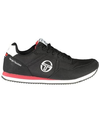 Sergio Tacchini Sleek Trainers With Contrast Details - Black