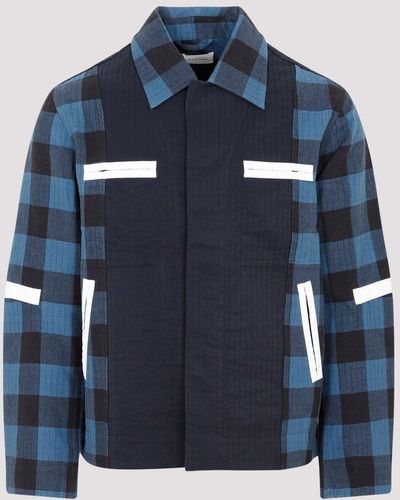 Craig Green Blue Plaid Worker Cotton Jacket