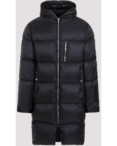 Moncler Black Gimp Quilted Hooded Coat
