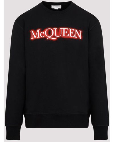 Alexander McQueen Black Cotton Sweatshirt