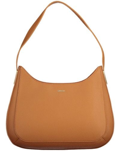 Calvin Klein Chic Contrast Detail Shoulder Bag - Brown