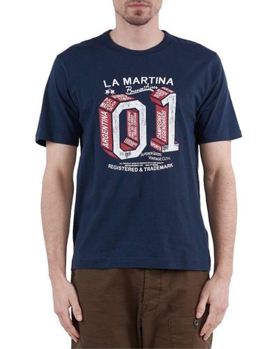 La Martina Cotton T-shirt - Blue