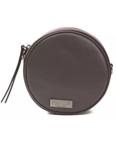 Pompei Donatella Burgundy Leather Crossbody Bag - Multicolor