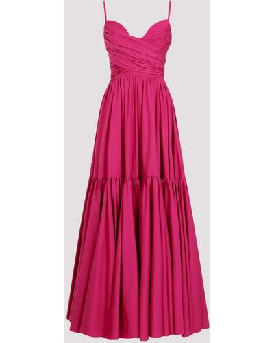 Giambattista Valli Fuchsia Cotton Long Dress - Pink