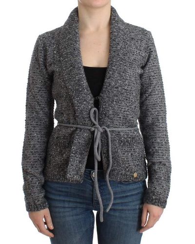 Cavalli Wool Knitted Cardigan - Gray