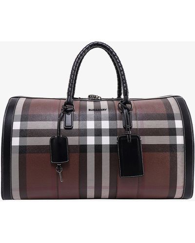 Burberry Leather Travel Bags - Brown