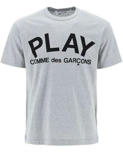 COMME DES GARÇONS PLAY T-Shirt With Play Print - Grey