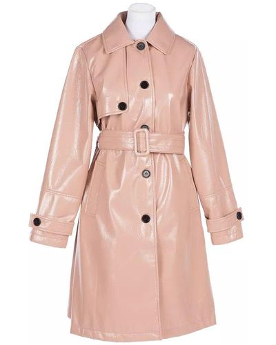 Twin Set Pink Polyester Jackets & Coat