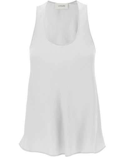 Lemaire Sleeveless Top With Diagonal - White