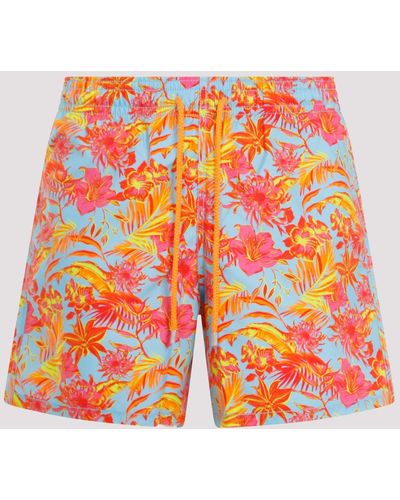 Vilebrequin Multicolour Moorea Tahiti Swim Shorts - Orange