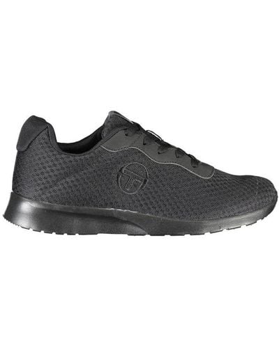 Sergio Tacchini Sleek Trainers With Embroidered Detail - Black