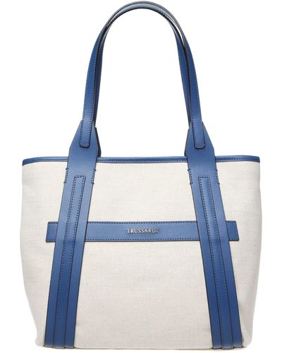 Trussardi Natural- Blue Shoulder Bag