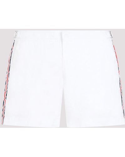 Orlebar Brown White Setter Tape Stripe Swim Shorts