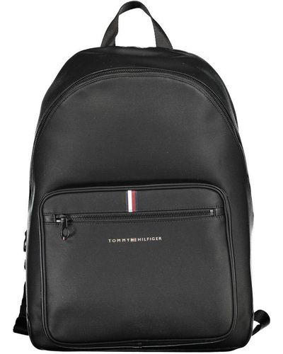 Tommy Hilfiger Elegant Urban Backpack With Laptop Compartment - Black