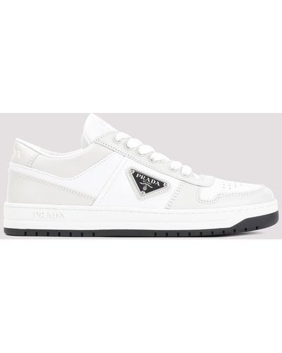 Prada White Lace Up Calf Leather Shoes