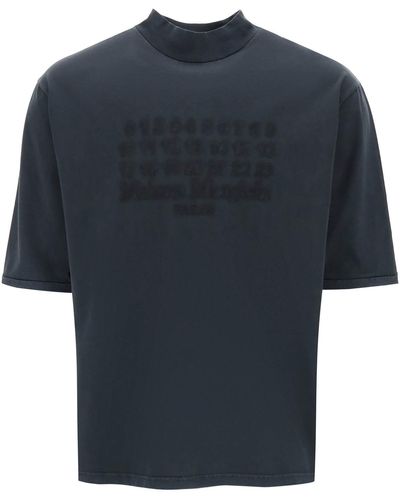 Maison Margiela Numeric Logo T-Shirt With Seven - Blue