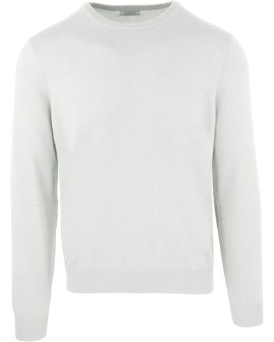 Malo Wool And Cashmere Round Neck Sweater - White
