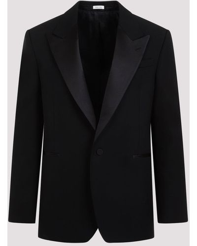 Alexander McQueen Black Large Tux Wool Jacket