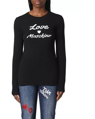 Love Moschino Cotton Tops & T-shirt - Black