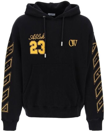Off-White c/o Virgil Abloh Skated Hoodie With Ow 23 Logo - L Nero - Blue