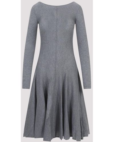 Khaite Sterling Virgin Wool Dress - Grey
