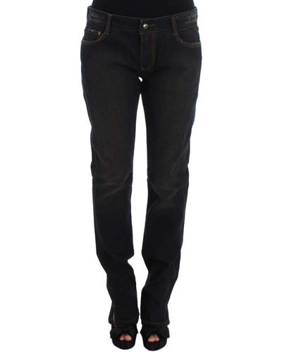 Ermanno Scervino Wash Cotton Boyfriend Jeans - Black