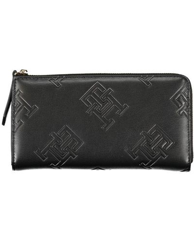 Tommy Hilfiger Elegant Zip Wallet With Contrasting Accents - Black