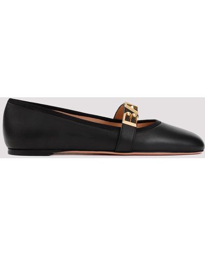 Bally Black Balby Nappa Lamb Leather Ballerinas