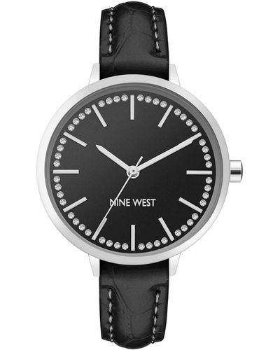 Nine West Watch Nw/2555bkbk - Metallic