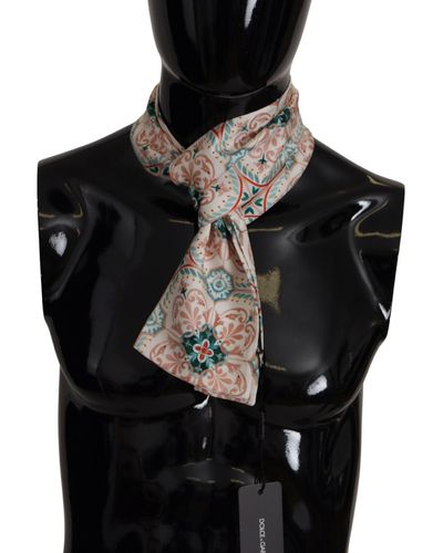 Dolce & Gabbana Multicolour Majolica Patterned Scarf Shawl Scarf - Black