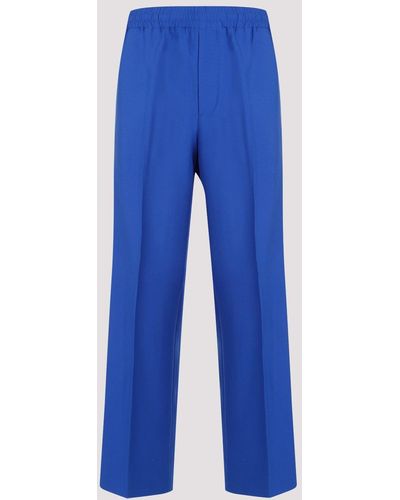 Gucci Electric Blue Straight Cotton Trousers