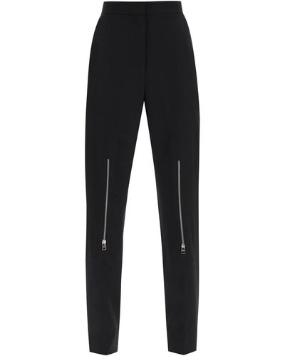 Alexander McQueen Trousers With Zippers On Knees - Black