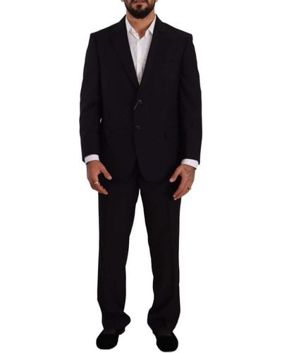 Domenico Tagliente Polyester Single Breasted Formal Suit - Black