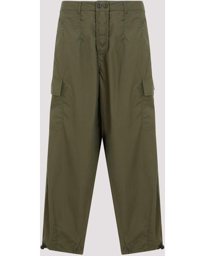 Universal Works Olive Green Loose Recycled Polyester Cargo Trousers