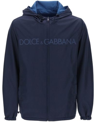 Dolce & Gabbana Reversible Windbreaker Jacket - Blue