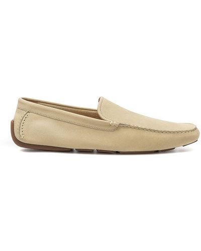 Bally Beige Loafer In Suede - Natural