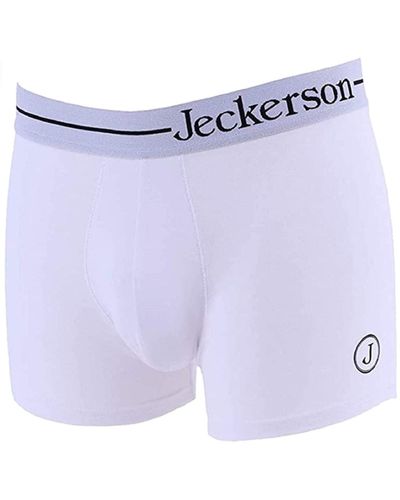 Jeckerson Elastic Monochrome Boxer Duo With Printed Logo - Blue